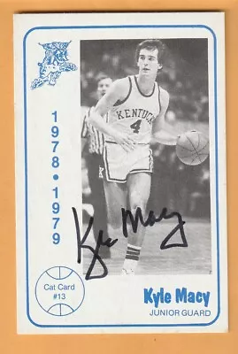 Kyle Macy Kentucky Wildcats AUTO Signed 1978-79 Card Peru Indiana 14D • $20