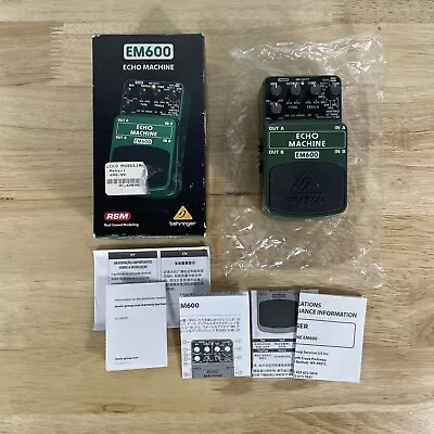 Behringer EM600 Echo Machine Guitar Effect Pedal With Box EXCELLENT CONDITION • $89.95