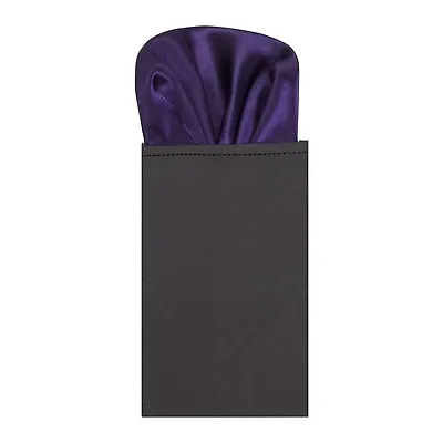 Men's Multicolor Rounded Pre-Folded Satin Pocket Square: Refined Elegance. • £4.99