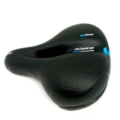 SGODDE Black Bike Bicycle Seat Replacement Wide Saddle Elasticity Foam  • $29.95