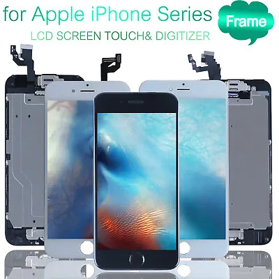 For IPhone 6 6s Plus LCD Screen Replacement Display 3D Touch+Home Button+Camera • £4.99