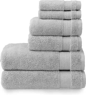 MARTHA STEWART 100% Cotton Bath Towels Set Of 6 Piece 2 Bath Towels 2 Hand Tow • $112.89