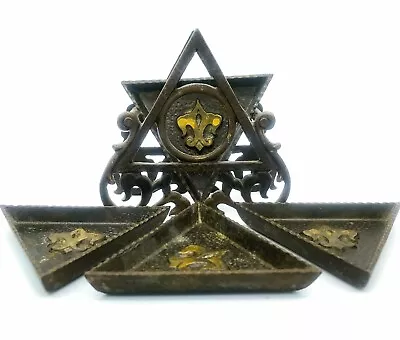 Star Of David Vintage Ashtray (4) Nordia-Made In Israel Judaica! (Use 4 Salt!) • $42