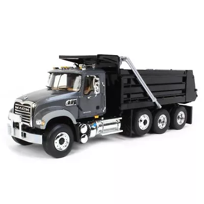 First Gear 1/34 Stormy Grey Metallic & Black Mack Granite MP Dump Truck 10-4210 • $99