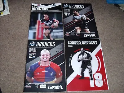 London Broncos V Halifax Rugby League Programme Collection 2016 2017 & 2018 X 4 • £5.99