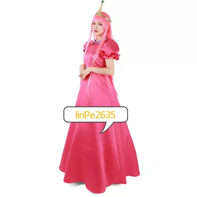 $23.75 • Buy Adventure Time Princess Bubblegum Cosplay Costume Dress With Crown