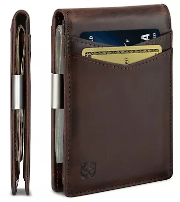 $29.95 • Buy SERMAN BRANDS Money Clip Wallet - Mens Wallets Slim Front Pocket RFID Blocking