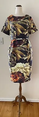 $42 • Buy NWT ASOS Beautiful Vintage Floral Textured Dress With Pockets Size UK 12