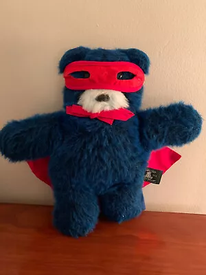 VERMONT FLAT TEDDY BEAR   DK BLUE   12    Vermont Bear Clothes - Mask & Cape • $12