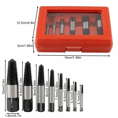 Screw And Stud Extractor Set 3-26mm Remove Broken Damaged Studs Screw 8pc Set • £19.90