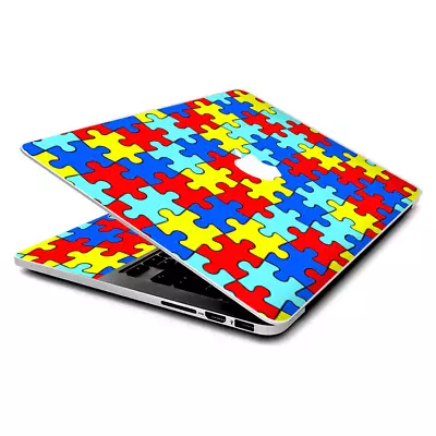 Skin Wrap For MacBook Pro 15 Inch Retina  Colorful Puzzle Pieces Autism • $16.98
