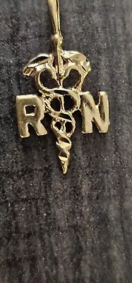 Medical RN Nursing 14K Gold Plate Caduceus Bracelet CHARM Nurse Necklace Pendant • $35