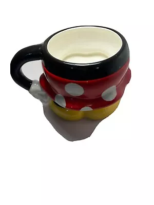 Disney Parks Minnie Mouse Polka Dot Skirt Bottom Half Ceramic Mug • $14.99