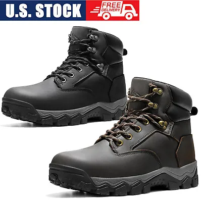 Mens Hiking Boots Waterproof Mid Ankle Trekking Outdoor Non-slip Climbing Boots • $45.99