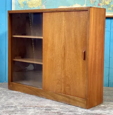 £135 • Buy Mid-Century Herbert Gibbs Teak Sideboard Bookcase Shelves Glass Doors DELIVERY*