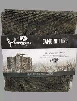 Camouflage Netting Hunting Ground Blinds Mossy Oak Break-Up Country 12ft X 56in • $16.49
