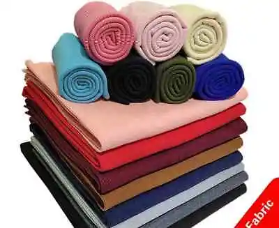 *Clearance* Knitted Cotton/Viscose Stretch Rib Baby Sleepwear Jersey Fabric 58  • £8.03