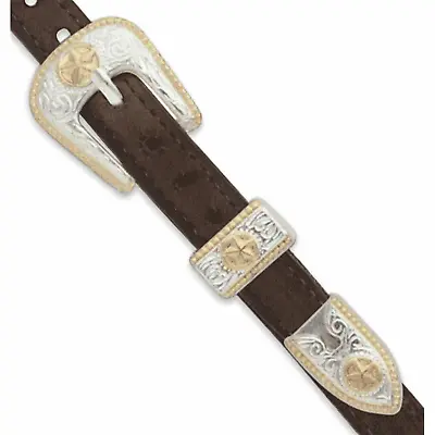 3/8  San Saba Hatband Buckle Set 7304-10 By Tandy Leather 3 Piece Buckle Set • $2.99