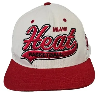 Miami Heat Mitchell & Ness Leather Strapback Adjustable Hat Cap NBA Basketball • $14.99