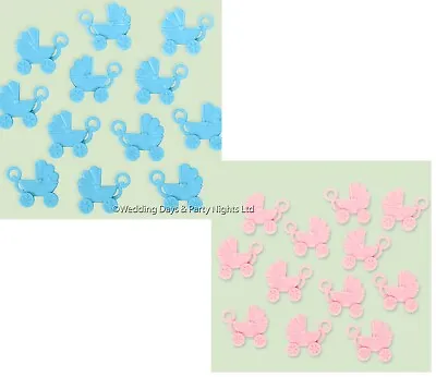 12 Pram Table Confetti Sprinkle Baby Shower Gender Reveal Party Favour Bag Decor • £1.99