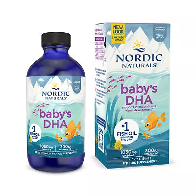 Nordic Naturals Baby's DHA Liquid - Omegas Vitamin A & D3 For Development 4 Oz • $24.61
