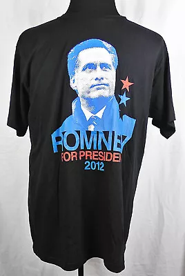 NEW NWOT Romney For President 2012 Black S/S T-Shirt L • $19.54