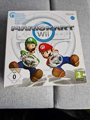 Mario Kart Wii STEERING WHEEL AND MANUALS ONLY (Wii 2008) • £7.99