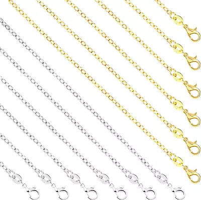 50Pk Bulk Necklace Chains 20 In Cable Chains For DIY Jewelry Making Silver Gold • $20.99