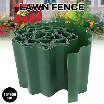 9M Garden Lawn Edging Green Plastic Wave Landscape Edging Flower Bed Border 10cm • £5.49