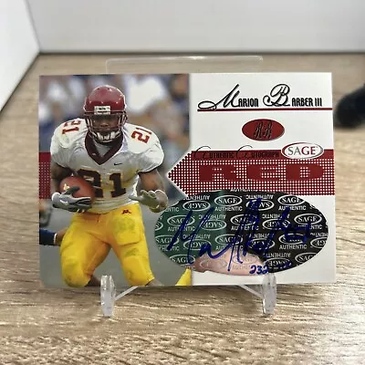 2005 Sage Red Marion Barber III Authentic Autograph Rookie Card Auto #/700 • $9.99