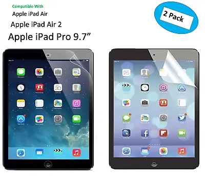 2 X Ultra Clear Screen Protector Guard Cover For IPad Air/Air 2/ IPad Pro 9.7  • £2.67