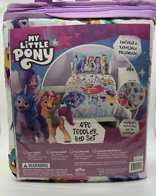 My Little Pony ~4 Pc. Toddler Bed Set~ Bedspread-2 Sheets & Pillowcase NEW • $20.21