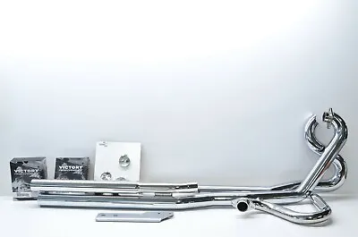 NEW OEM Victory 2876303-156 Stage 1 Exhaust Drag Kit Chrome NOS Jackpot & Hammer • $705