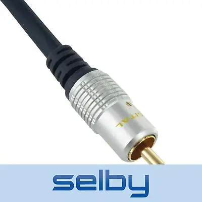 Single RCA Cable For Subwoofer Digital Coaxial Audio Composite Video Gold Plated • $10.95