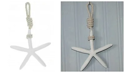 White Wall Hanging Resin Starfish Seaside Coastal Decor 21 X 12 Cm • £12.75