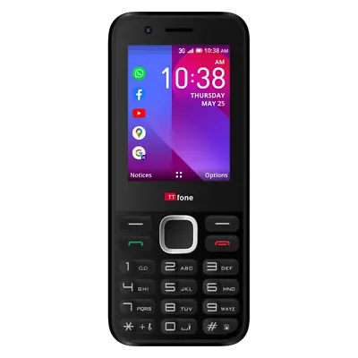 TTfone TT240 Simple Whatsapp Mobile Phone 3G KaiOS - Pay As You Go • £44.99