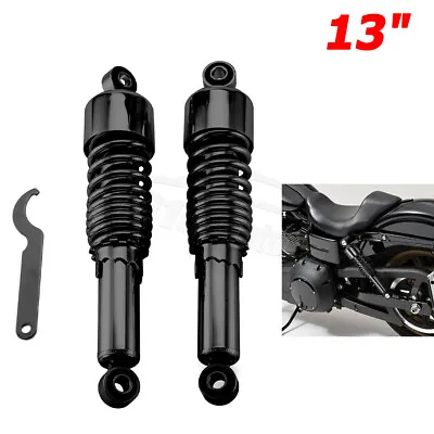 Adjustable 13  Rear Suspension Shocks For Harley Dyna Low Rider FXDF FXDWG 91-17 • $96.18