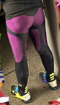 Men’s Sexy Black And Purple L Compression Pants ++ • $68.79
