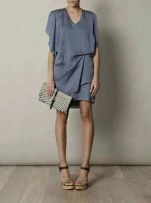 £59.99 • Buy Acne Studios Mallory Overlay Draped Front Mini Dress FR 40 EU 12 Evening Party