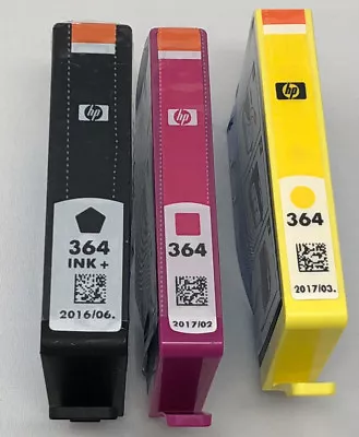 Set Of 3 Original Genuine HP 364 Ink Cartridges For Photosmart 6520 7520 5520 • £21.49