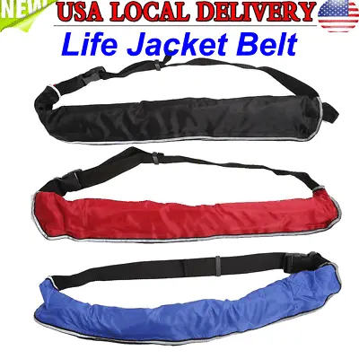 Inflatable Belt Paddle-board Life Jacket Adjustable + Reflective Tapes + Whistle • $25.46