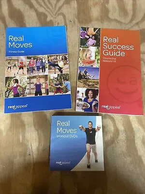 $7.99 • Buy Real Moves Workout DVDs Real Appeal 6 DVDs Exercise Video Set + Success Guide