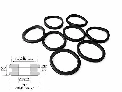 Lot Of 8 Rubber Grommets: 2-1/2  ID - 1/16  Groove Width - Fit 2-3/4  Panel Hole • $22.99