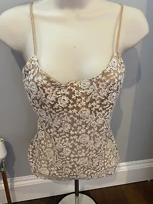 La Perla Y2k 90’s Vintage Floral Wired Nude Cream Cami Camisole Top Size 46 #7 • £100