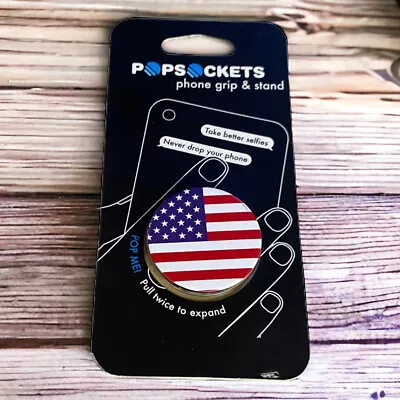 $45.01 • Buy American Flag USA Red White Blue PopSocket Stand Support Swap - New