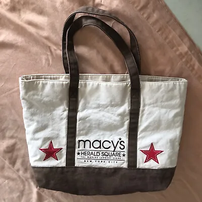 Macy’s Herald Square Tote Shopping Bag Canvas Lined NYC • $49.99