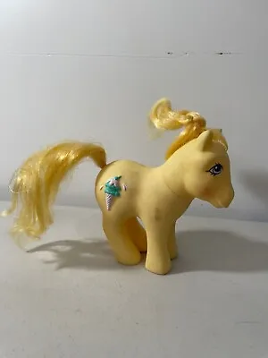 Vintage 1987 G1 My Little Pony Yellow Ice Cream Cone Swirly Whirly Sundae Best • $19.95