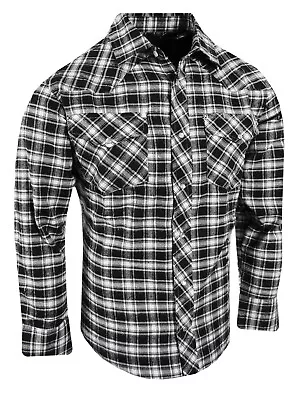 Plaid Flannel Shirt Snap Up Western Style Mens Flap Chest Pockets With Pen Slot! • $19.95