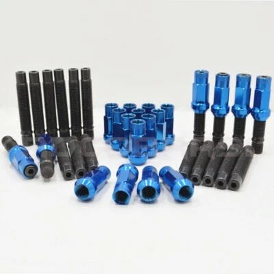 thumbnail image 2 of Rdcobra91 12mm Hub Centric Wheel Spacers + Stud Conversion Kit For BMW – 4 Spacers, 20 Studs, 20 Red Racing Lug Nuts, USA Made 2 of 3