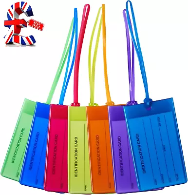 Luggage  Tags  8  Pack ，   Flexible  Silicone  Travel  Tags   ID  Labels   Nam • £14.99